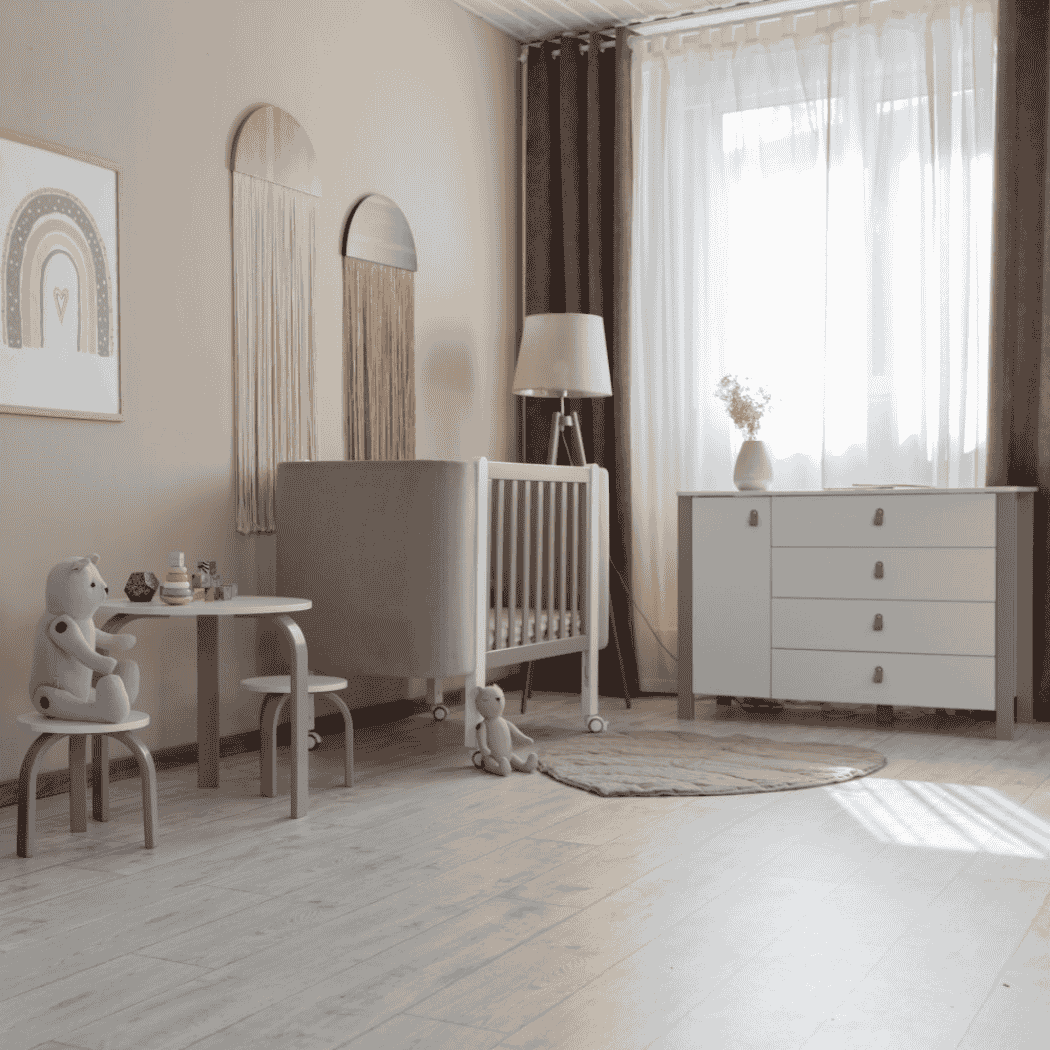 Dětská komoda Zukko Gekko Kids, 120x50x85cm, Bílá / Cappuccino